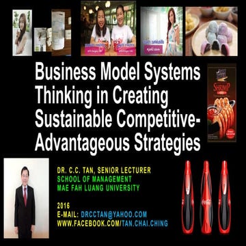 Business Model Systems Thinking in Creating Sustainable Competitive Advantage...