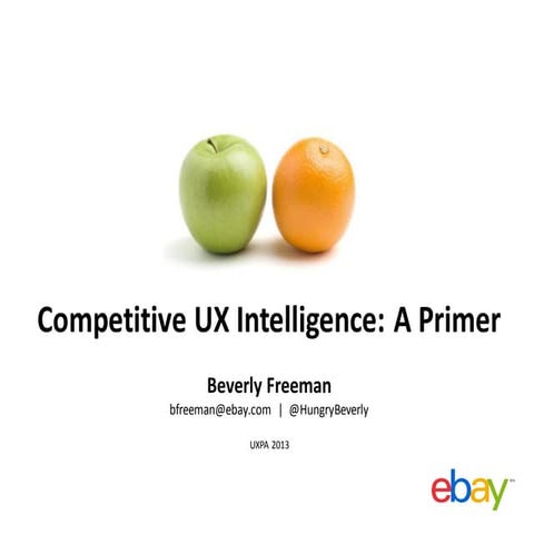Competitive User Experience Intelligence: A Primer