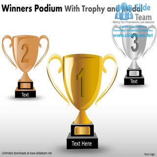 Competitive winners trophy gold sil...