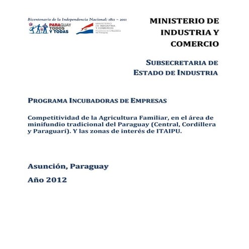 Competitividad Agricultura Familiar - MIC