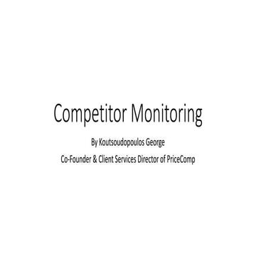 Competitor monitoring