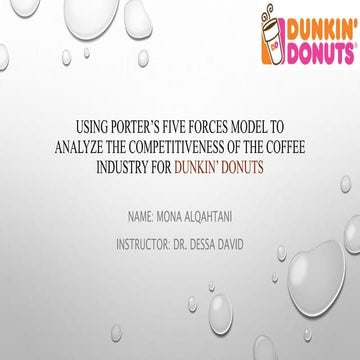 Competitve analysis dunkin donuts