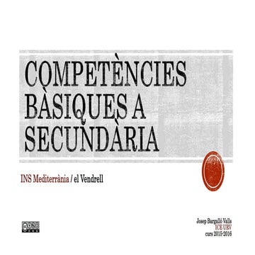 Competències bàsiques a secundària