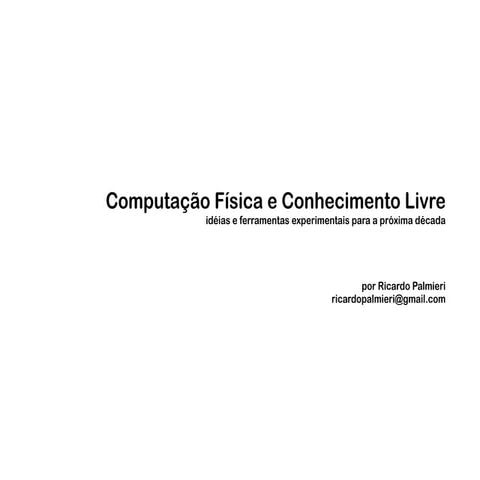 computacao fisica e conhecimento livre