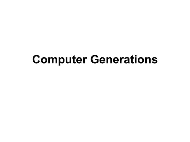 Comp generations 09