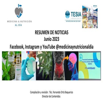 Cura cáncer de hígado, alergia al maní, congreso nutrición y mucho más en las...