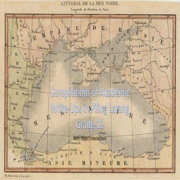 Compilation of academic write ups in piling larang