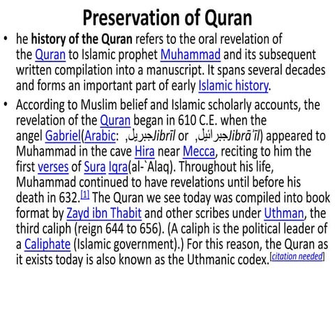 Compilatio of quran