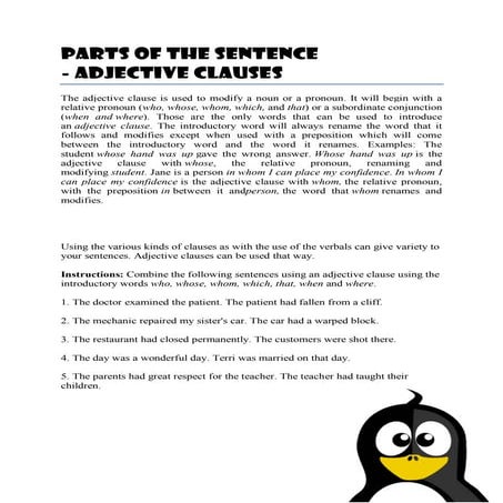 Compile adj adv noun clauses | PDF