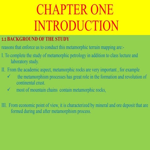 General geology based on field life study