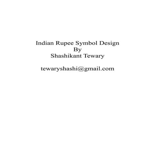 Indian Rupee Symbol Design