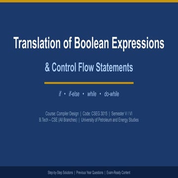 Syntax-Directed Translation into Three Address Code | PPTX