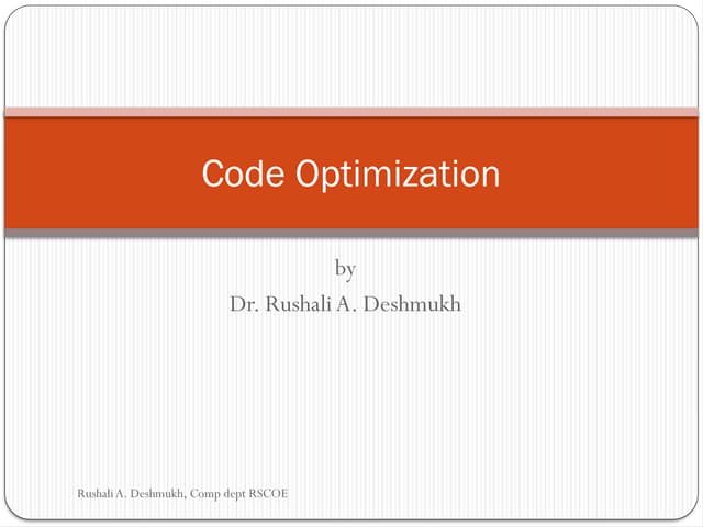 Compiler Design_Code Optimization tech.pptx