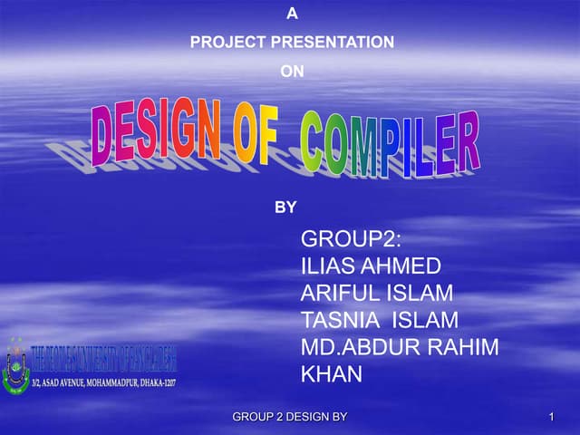 Compiler designs presentation  final