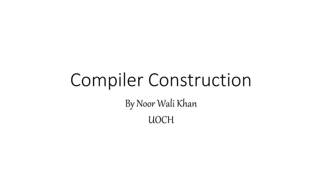 Compiler lecture 07