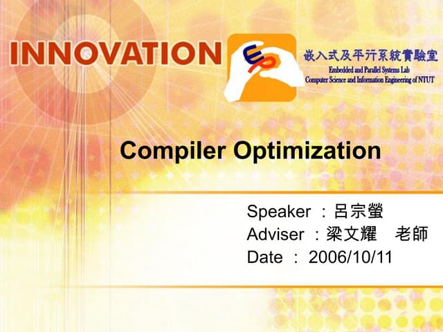 Compiler optimization