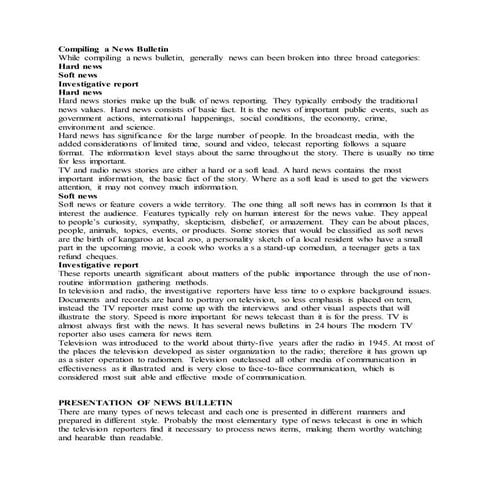 Compiling a news bulletin | DOCX