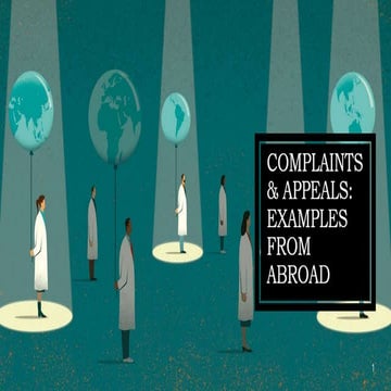 COMPLAINTS AND APPEALS in Research examples from abroad