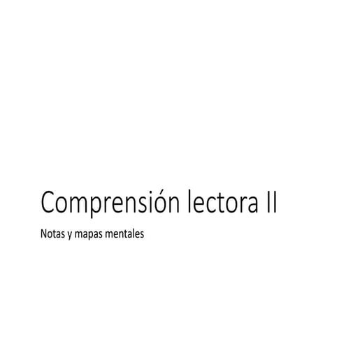 Comprensión lectora 2