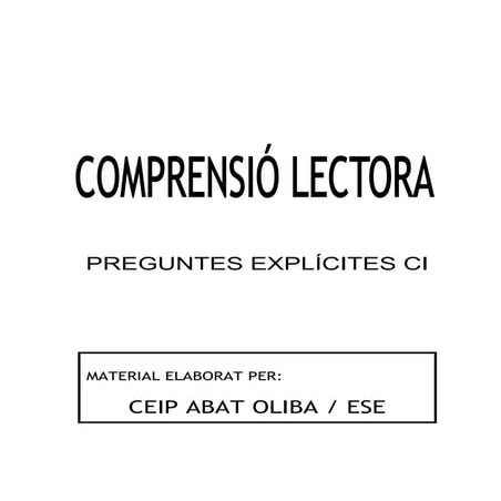 Comp lectora Abat Oliva