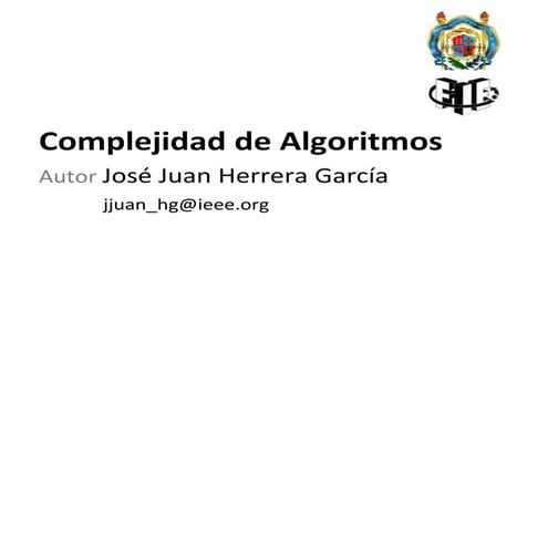 Complejidad de Algoritmos