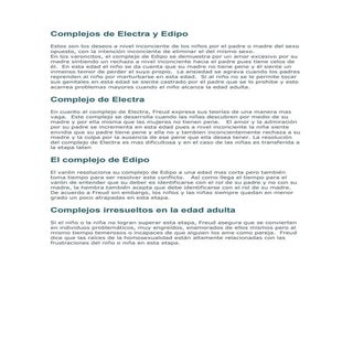 Complejos de electra y edipo