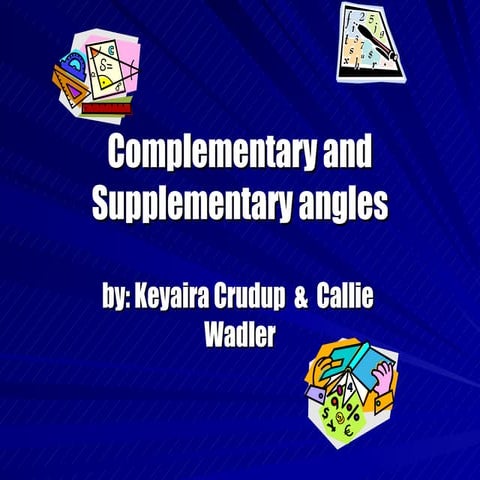 Complementary And Supplementary Angles