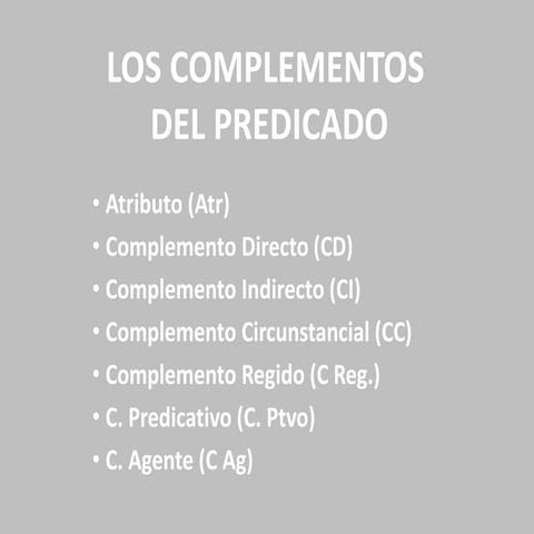 Complementos verbales