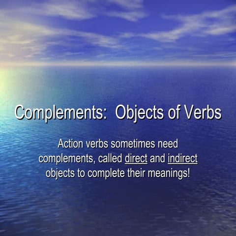 Complements | PPT