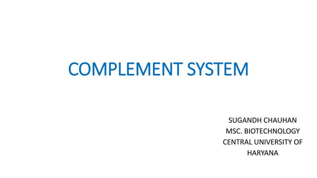 Complement system | PPTX
