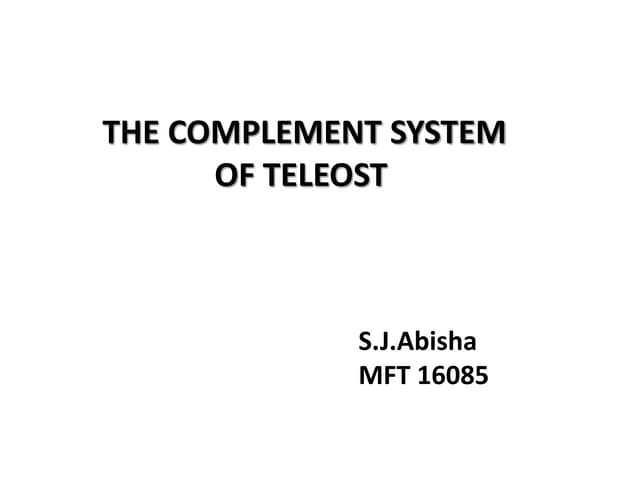 Complement system