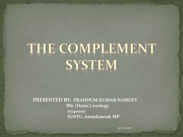Complement system