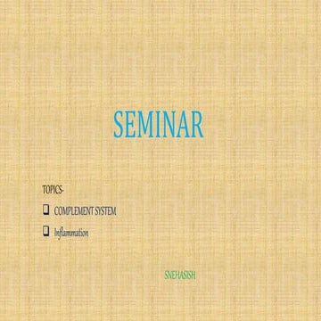 Complement system by snehasish