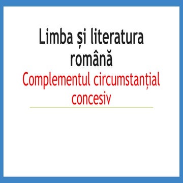 Complementul cl.6 | PPT