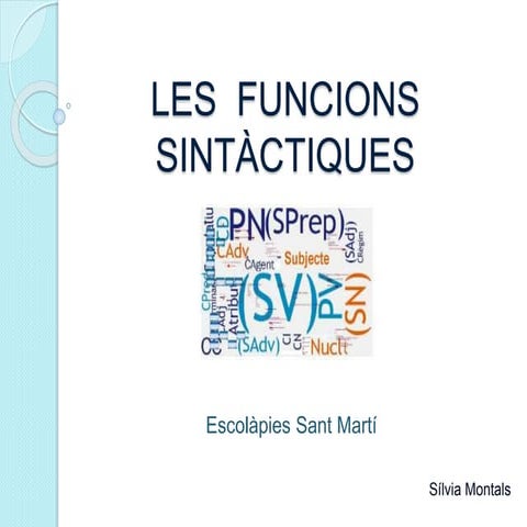 Foncions sintàctiques 2n ESO