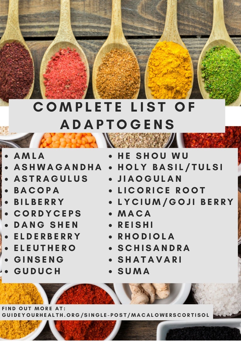 Complete List Of Adaptogens