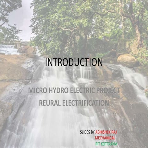 Micro Hydrro electricc projects