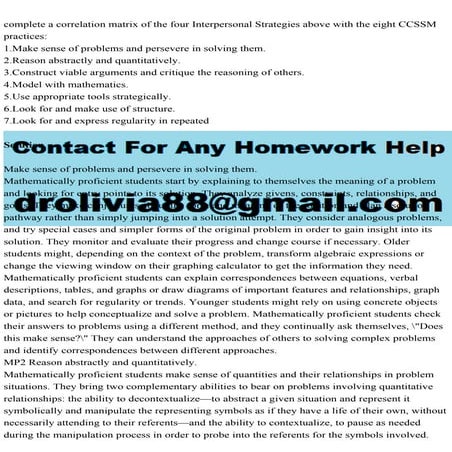 complete a correlation matrix of the four Interpersonal Strategies a.pdf