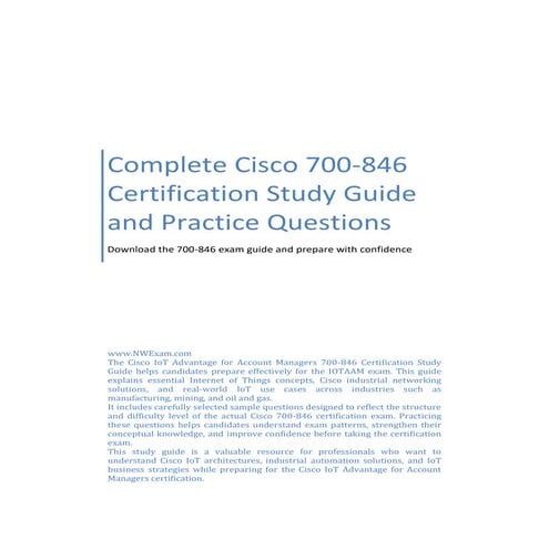 Cisco FLDTEC 800-150 Certification Study Guide | PDF