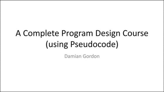Pseudocode | PPT