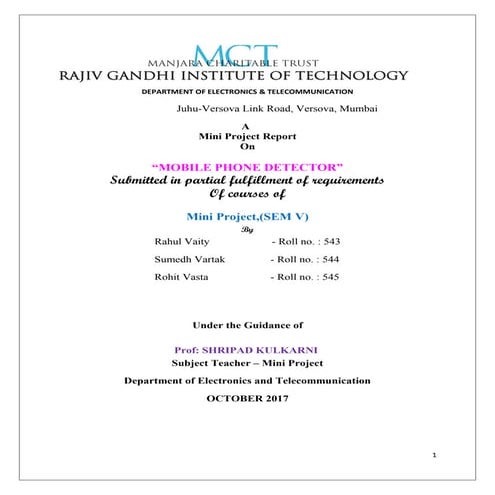 Mobile phone detector