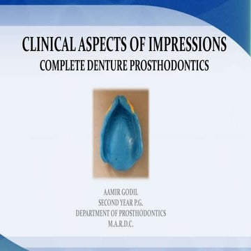 Complete denture impressions