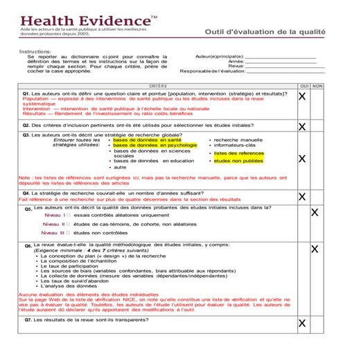 l'outil Health Evidence™ pour les évaluations économiques - webinaire du Club de lecture en linge le 19 mars 2019