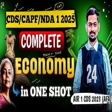 Complete Economy one shot cds / afcat and capf | PDF