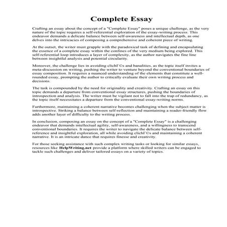 Complete Essay. How To Write A 2 3 Page Essay - Ackman Letter | PDF
