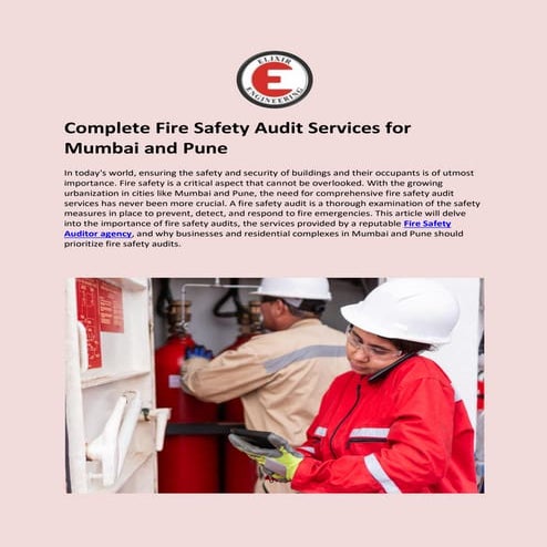 Complete Fire Safety Audit Services for Mumbai and Pune
