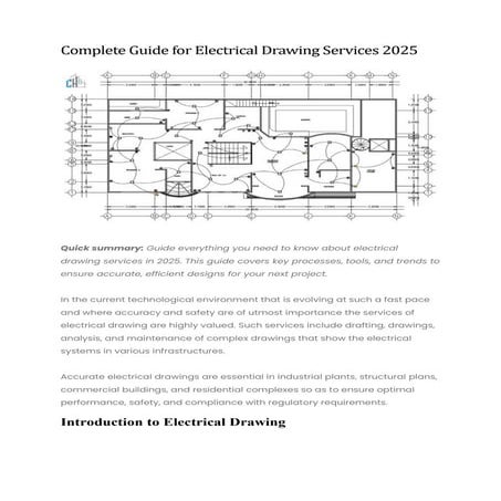 Complete Guide for Electrical Drawing Services 2025