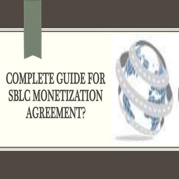 Complete guide for sblc monetization agreement