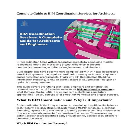 Complete Guide to BIM Coordination Services for Architects