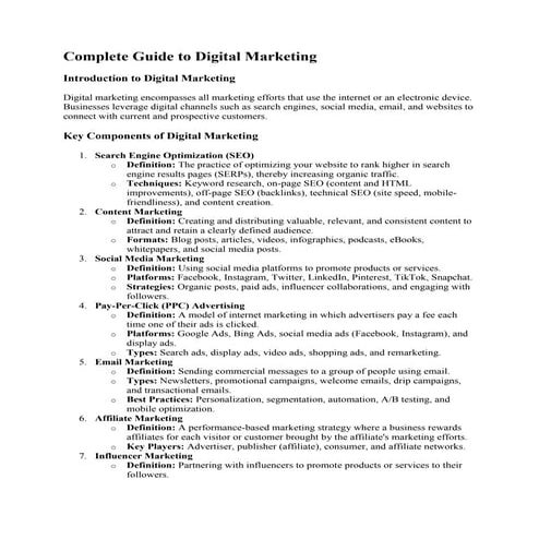 Complete Guide to Digital Marketing:Advantages